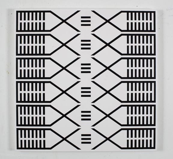 Whorl Stasis, 2011, Scrimshawed Acrylic on Panel, 31" x 31"