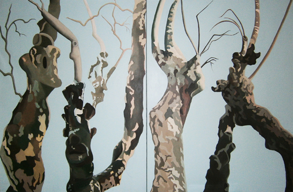 Creature Camoflage Diptych, 2012. Image courtesy of the artist