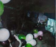 Justin Mortimer, Perimeter 2012. Oil on canvas 198 x 198 x 3.5 cm.