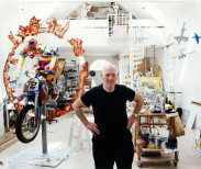 Malcolm Morley in his studio. Photo credit: Jason Schmidt.