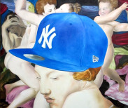 Noah Becker, Allegorical Composition #6, 2013. Oil on canvas, 6 x 5 ft.