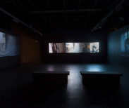View of “Chantal Akerman: Maniac Shadows,” 2013. Photo credit Jason Mandella.
