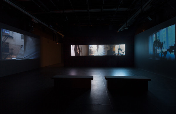 View of “Chantal Akerman: Maniac Shadows,” 2013. Photo credit Jason Mandella.