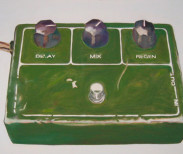 Maxx Von Wilmann, Effects Pedal, 2012. Oil on panel, 17 x 20 in. Image courtesy of the artist.