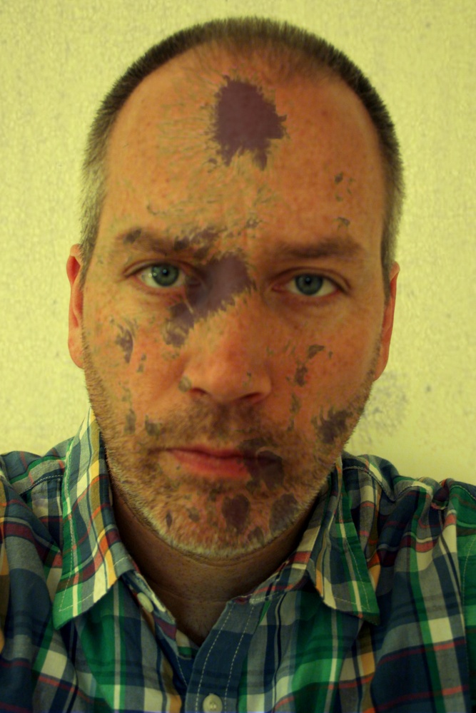 JohnO'Connor, Self Portrait with Sun Spot, May 2, 2013. Inkjet print, Ed. of 3, 17 x 14 in.