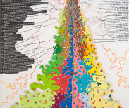 John O'Connor, Portrait of a Psychopath, 2012, Graphite and colored pencil on paper, 74 x 73 in.