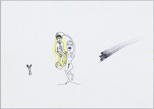 Gabriele Picco, Untitled, 2003. Felt-tip pen and ballpoint pen on paper. 8 1/4 x 11 1/2 in. Courtesy of The Judith Rothschild Foundation Contemporary Drawings Collection.