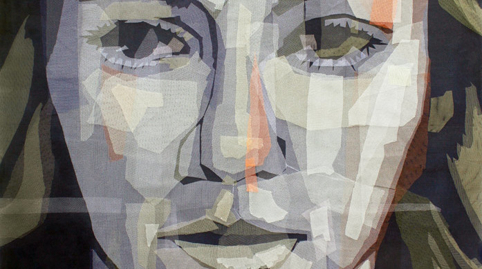 İrfan Önürmen, Gaze Series #32, 2014. Tulle, 57 x 76.7in. Image courtesy of C24 Gallery.