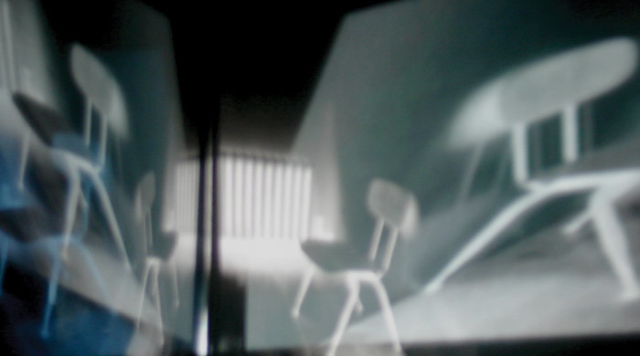 Kristine Marx, Floating Room, 2013. Video installation detail.