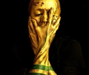 Emma Allen,  Self Portrait as the World Cup Trophy , 2014. Image courtesy of the artist.