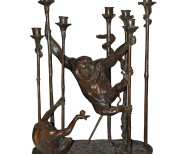 Hadrien David, Bronze Monkeys Candlestick, 2006. Bronze. Courtesy of the Artist.