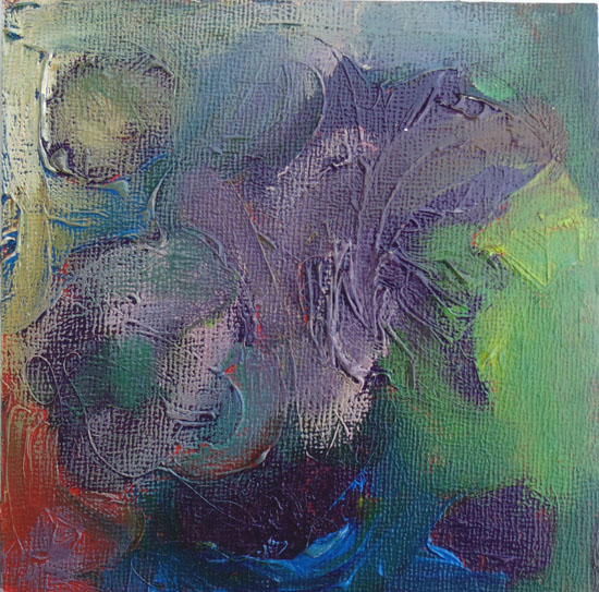 Banker, Flight, 5x5 inches, oil on canvas, 2014