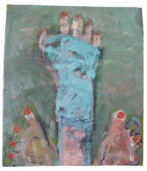 Farrell Brickhouse - Petey Walks on Water, 21 x 18-3/8 in., oil on linen over wood panel, 200 54