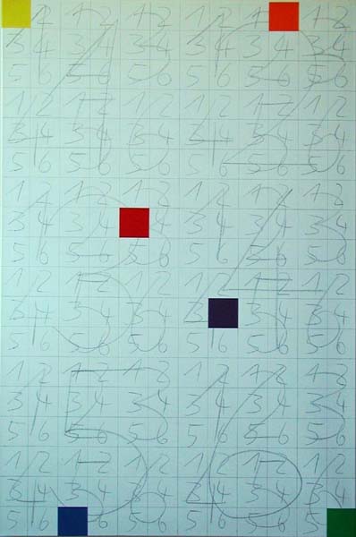 PENSUM - 12 (Count Down), 180x120cm, 1999. Courtesy of Kienzle Art Foundation.