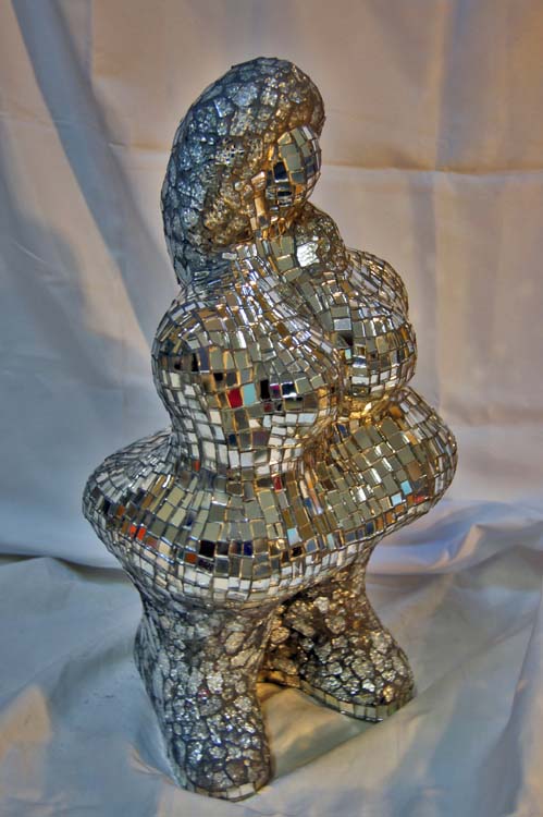 Artist: Manuella Muerner Marioni Title: Alice Medium: Mixed-Media Sculpture (Mirror Sculpture) Size: 18.50 x 11.50 x 7.90 inches (Height x Width x Depth) Year: 2014
