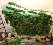 Patric Jacobs, “Interior with View of the Gowanus Heights” (Section detail, work in progress)