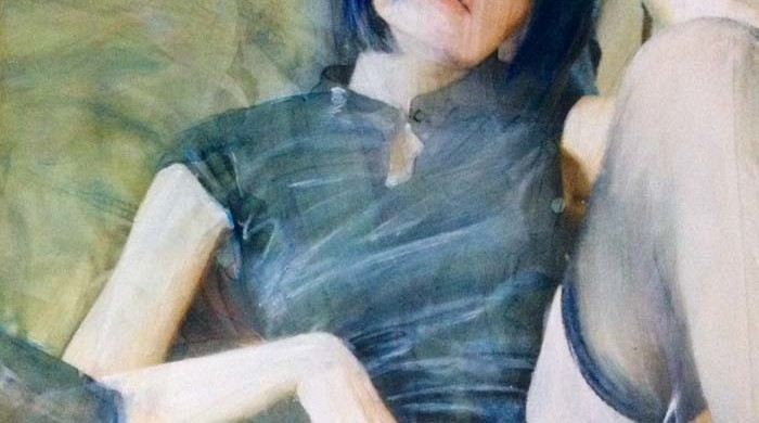 Yaro Zajac-Przybylski, "my number is..", mixed media - aquarel and acrylic on paper, 33"x25", 2014