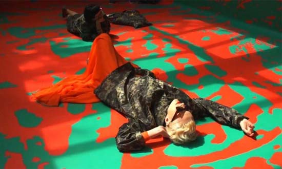 Ukranian activists occupy Russian pavillion during the Venice Biennale. Photograph: Twitter