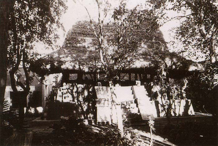 Pyramid constructed by Diego in the garden at the Casa Azul