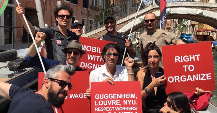 Protesters at Sale Docks. Hyperallergic