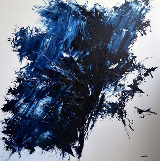 Tree in dark (Copiar). Oli amb mixta en llenç - oil and mixed on canvas (100 x 100 cm) 