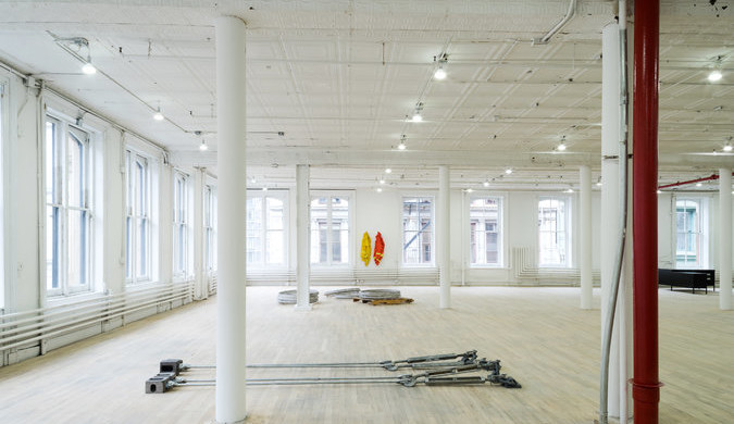 Installation view of “91020000,” Cameron Rowland’s exhibition at Artists Space. Credit Pablo Enriquez for The New York Times