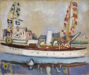 Raoul Dufy. Le Yacht anglais, 1906 Huile sur toile 54 x 65 cm76 x 87.7cm Musée des Beaux-Arts de Lyon Don anonyme, 1927 No. Inv. B 1457 ,  N13-128, Basset Alain: Photographe.