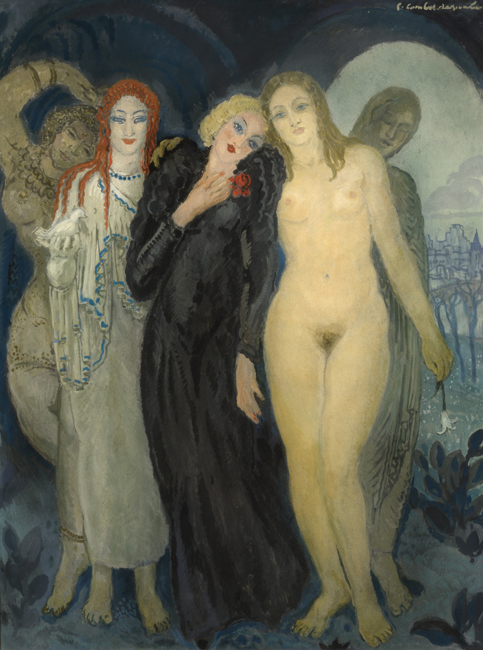 Pierre Combet-Descombes, Fantômes, 1936. Tempera sobre tabla, 200 x 150 cm 207 x 157 cm Don de Louis Gallavardin en 1949. Museé des Beaux-Arts de Lyon. No. Inv. 1949-8, 1920, Guilles Alonso, Lyon, N14-414, Basset Alain: Photographe, TIF.