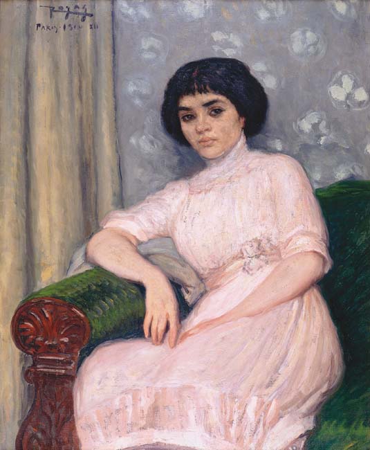 Ignacio Rosas. Retrato de Tomasa Venegas, 1910 Óleo sobre tela 80.9 x 64.8 cm (sin marco) 83 x 67 x 3.8 (con marco) Museo Nacional de Arte, INBA Acervo Constitutivo de 1982. 