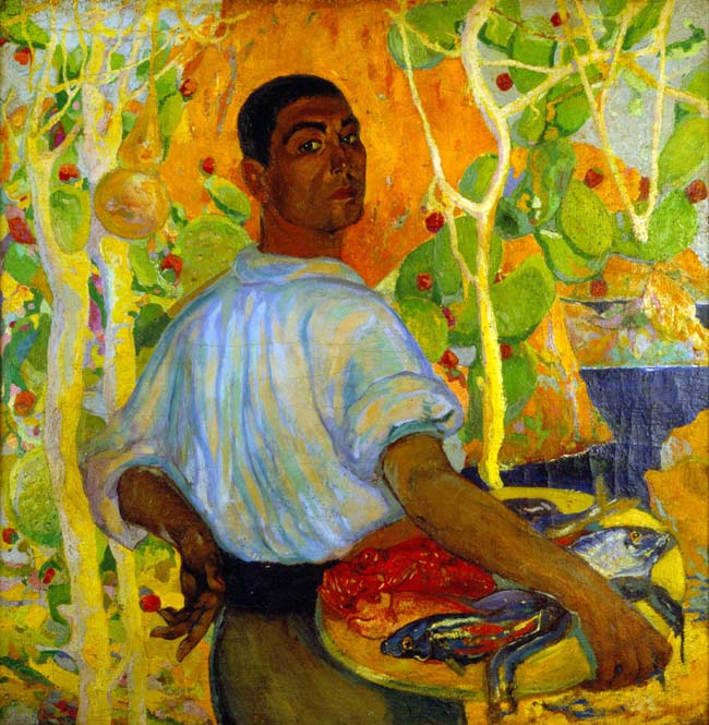 Roberto Montenegro. Pescador de Mallorca, 1915Óleo sobre tela99.5 x 99.5 cm 102.6 x 102.8 x 4.5 cm Museo Nacional de Arte, INBA Acervo Constitutivo. 1982. F
