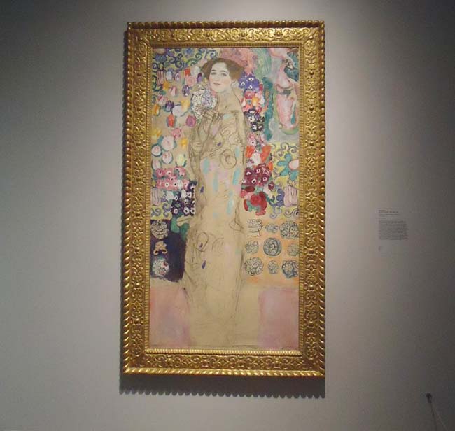 Gustav Klimt, Posthumous Portrait of Ria Munk III, 1917-18. Oil on canvas. The Met Breuer - 'Unfinished: Thoughts Left Visible'.