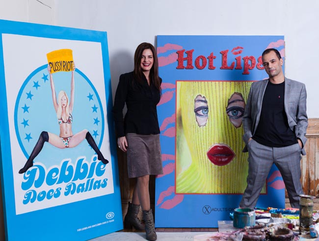 "Curator Marika Maiorova with Serge Strosberg". Photo credit : Eva Mueller