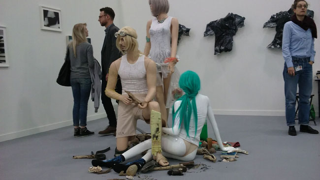 Daniel Keller and Ella Plevin. installation view.Berlin’s Kraupa-Tuskany Zeidler. Frieze New York 2016. Photo: J. Gora