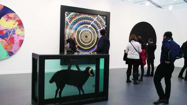 Installation view of Gagosian Gallery's booth at Frieze New York, 2016. Photo by J. Gora
