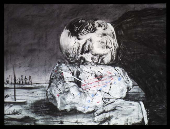 William Kentridge: WEIGHING …and WANTING, 1998 © Courtesy the artist, Marian Goodman Gallery (New York, Paris, London); Goodman Gallery (Johannesburg, Cape Town) and Lia Rumma Gallery (Naples, Milan)