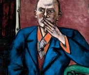 Max Beckmann (German, 1884–1950). Self-Portrait in Blue Jacket (detail), 1950. Oil on canvas, 55 1/8 x 36 in. (140 x 91.4 cm). Saint Louis Art Museum, Bequest of Morton D. May