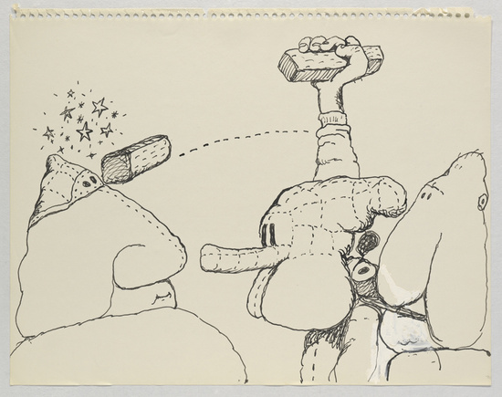 Untitled, 1971 Ink on paper 27.6 x 35.2 cm / 10 7/8 x 13 7/8 in © The Estate of Philip Guston Courtesy Hauser & Wirth
