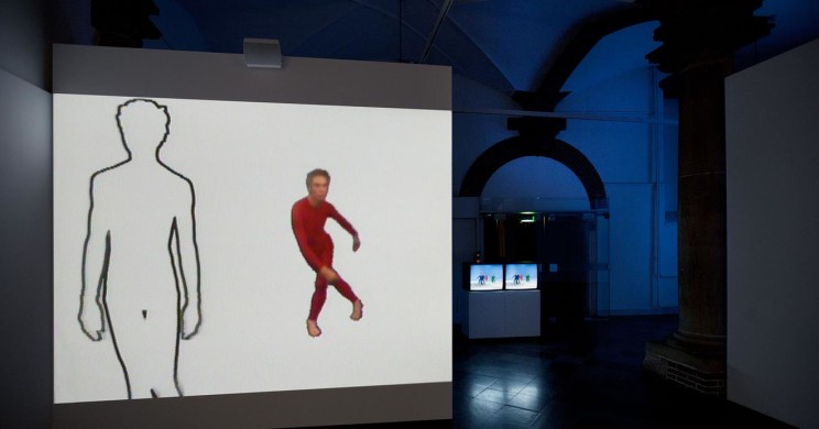 Charles Atlas, MC9, 2012, Nine-channel synchronized video installation, sound, Duration: 18:00 minutes
Installation view, De Hallen, Haarlem, 2012
