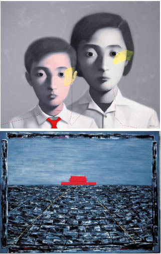 Zhang Xiaogang’s subtle yet still obvious references