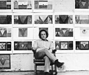 Photograph by Carol Diehl

Saltz circa 1976, in front of his drawings.